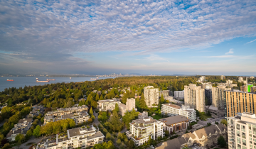 Aerial view of UBC Vancouver campus.